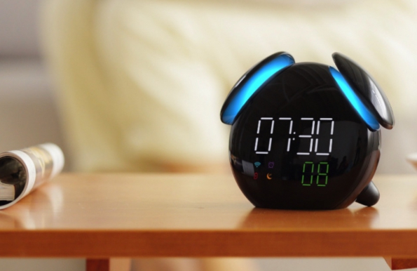 APP Control Alarm Clock Mushroom Night Light Smart Desktop Bedroom Clock