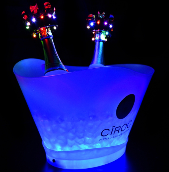 12L Ice LED Bucket Different Color Design To Bucket And Stand OEM