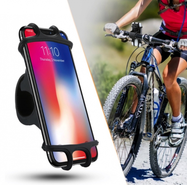 Silicone Bike Phone Holder Holding Strong Size Adjustable Easy To Install And Remove