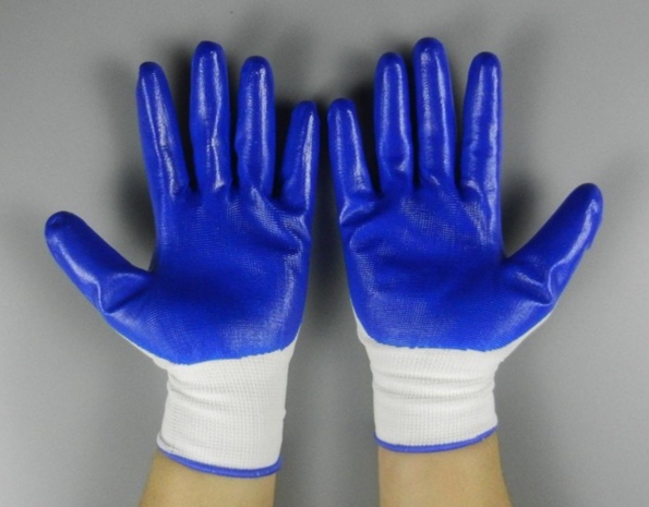 Labor Protection Gloves Nylon Dipped Rubber Gloves Custom-made
