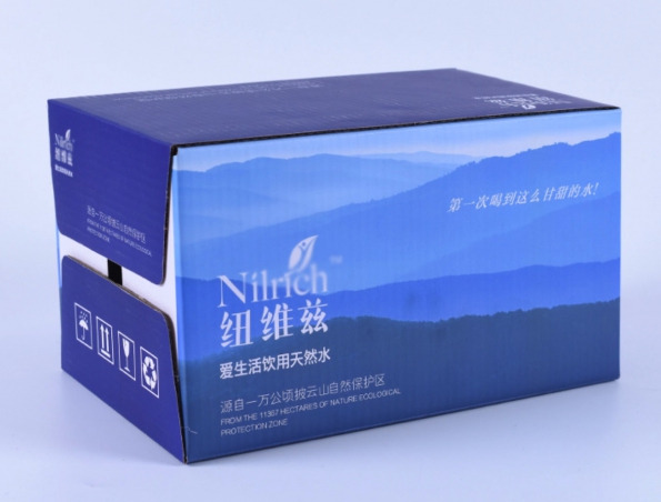 Carton Box Mineral Water Custom Made Four Color Outside Printing