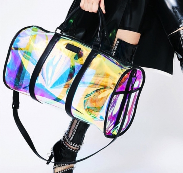 Transparent PVC Summer Colorful Bag Travel Beach Time Shoulder 20inch Bag