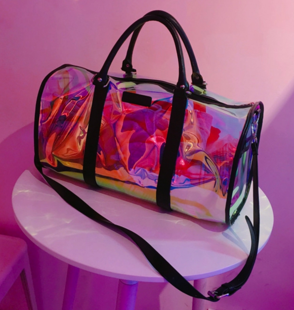 Transparent PVC Summer Colorful Bag Travel Beach Time Shoulder 20inch Bag