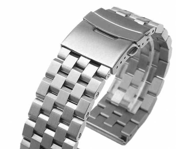 Thicken Stainless Steel Watch Band 3.5mm Thick Solid Style 5-beads