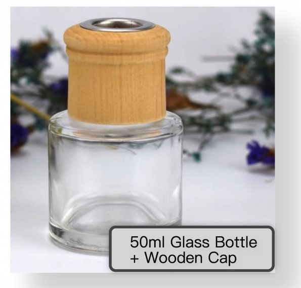 50ml Glass Bottle With Wooden Cap
