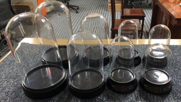 Plastic Display Dome With Plastic Base With Size Options