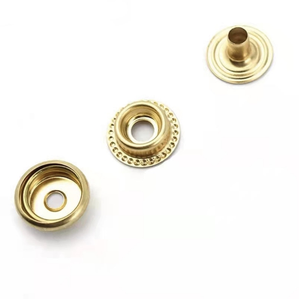 Pure Copper Brass Press Buttons For Clothing