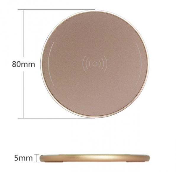 Aluminum Full Alloy Case Wireless Charger Pad Thick Only 5mm