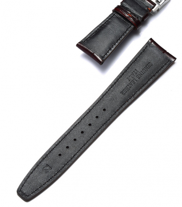 Alligator Darker Blue Brown Black Leather Watch Strap 20/21/22mm