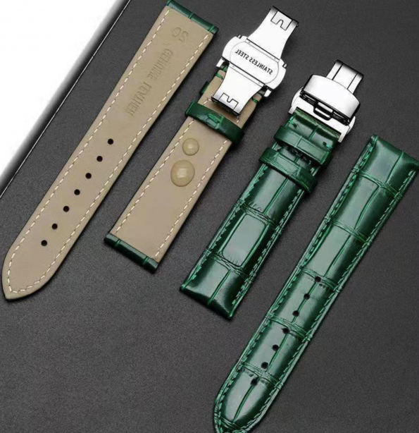 Green Alligator Genuine Leather Strap 12/13/14/15/16/17/18/19/20/21/22mm
