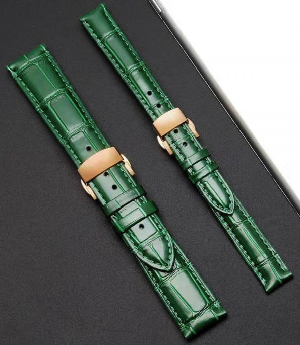 Green Alligator Genuine Leather Strap 12/13/14/15/16/17/18/19/20/21/22mm