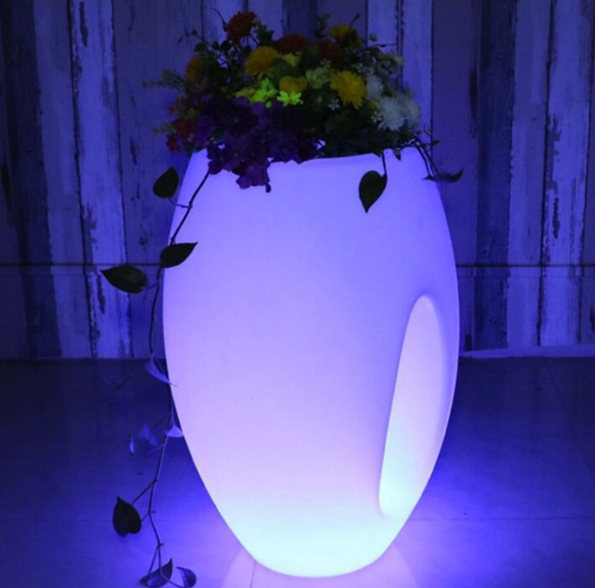 Color Changing Led Plant Pot Remote Control And 16 Multicolors IP68