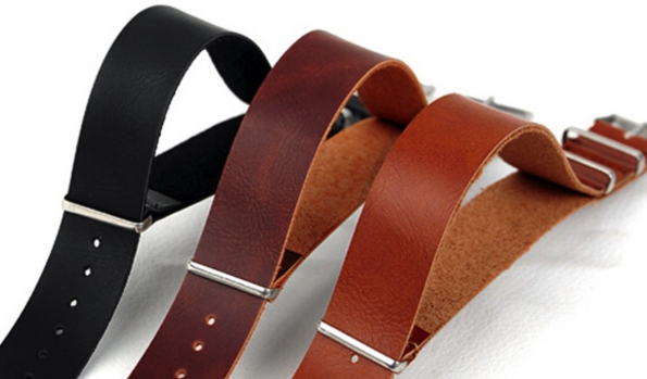 Leather Smooth Surface Watch Strap For Nato Watch