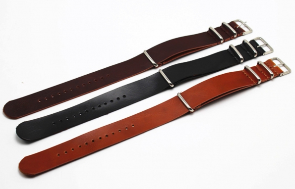 Leather Smooth Surface Watch Strap For Nato Watch