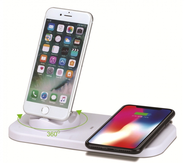 3-in-1 With Wireless Charger Mobile Phone Charging Stand For Type-C 8Pin And MicroUSB