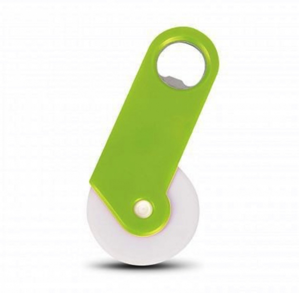 ABS Plastic Pizza Cutter With Bottle Opener Mini Design