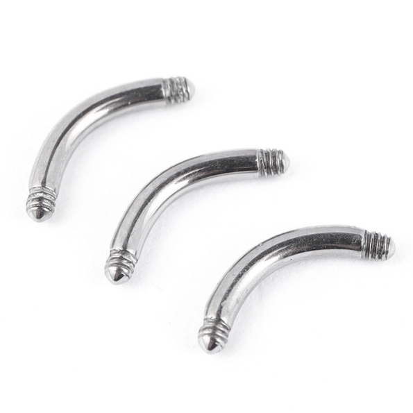 Surgical Steel Curved Barbell Pin Ear Nails Titanium Ring