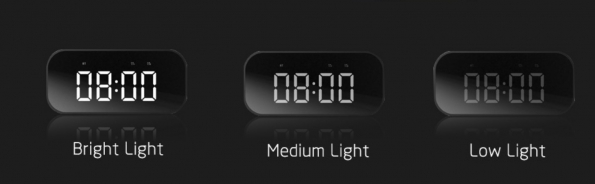 LED Mirror Alarm Clock Bluetooth Speaker Microphone